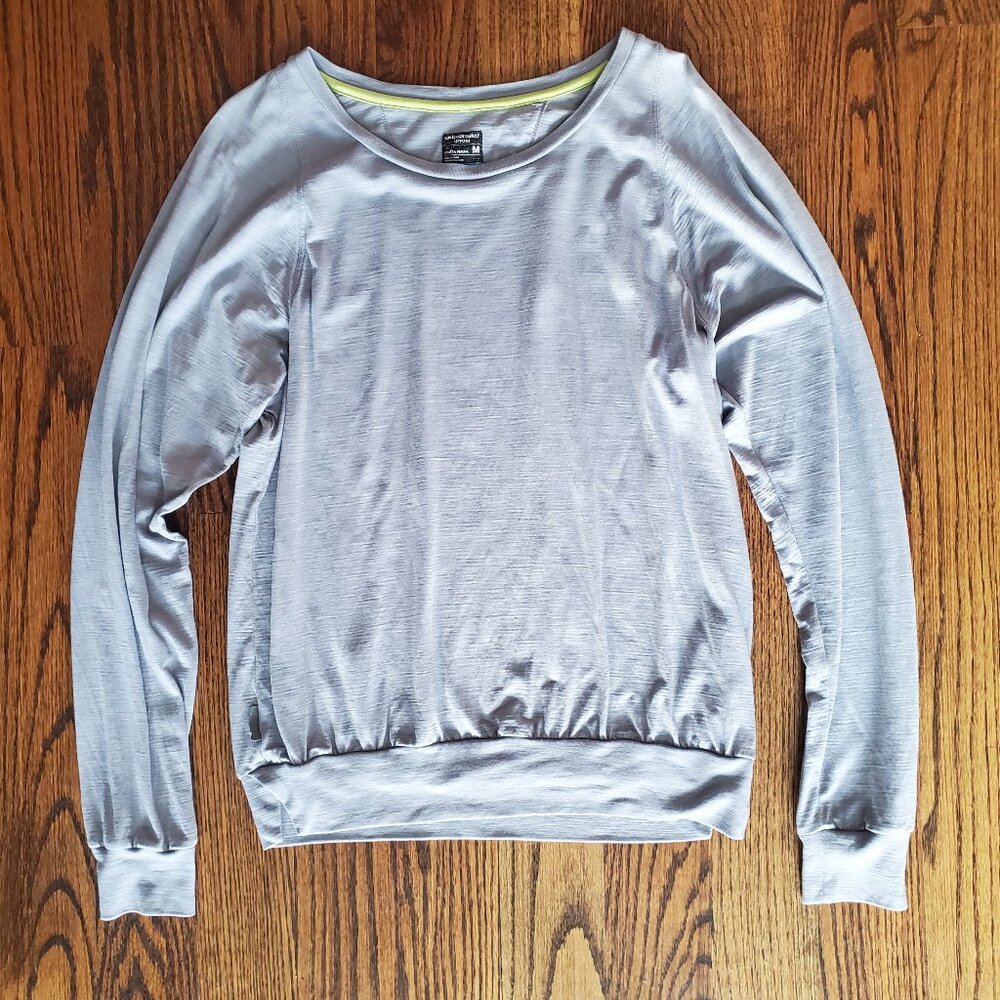 Icebreaker Mira Cool-Lite Gray Long Sleeve Shirt (Women's Medium)